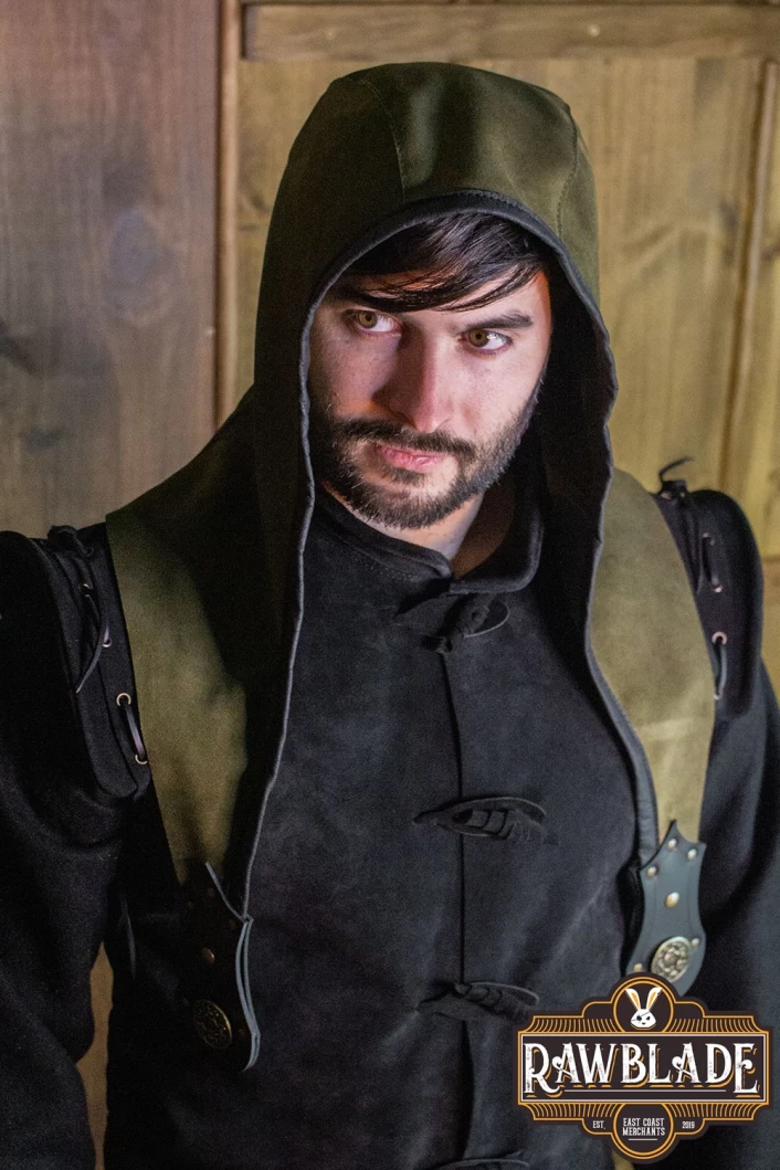 Akku splitleather hood, Green