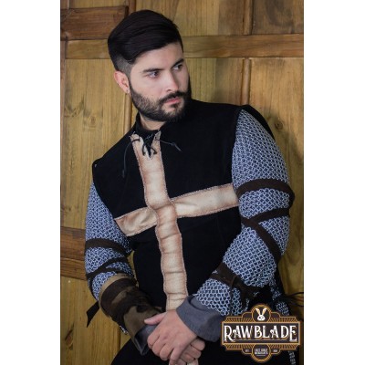 Crusader-riddartabard - svart/vit