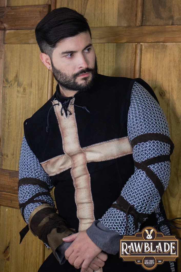 Crussader Knight Tabard - Black/White
