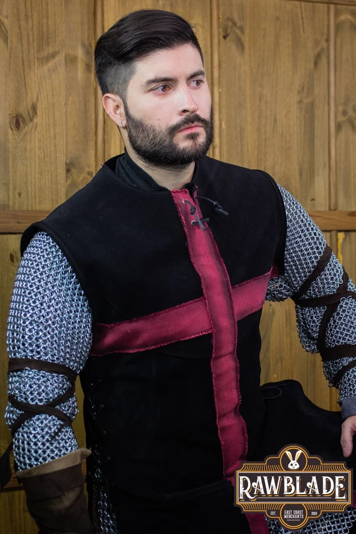 Crussader Knight Tabard - Black/Red