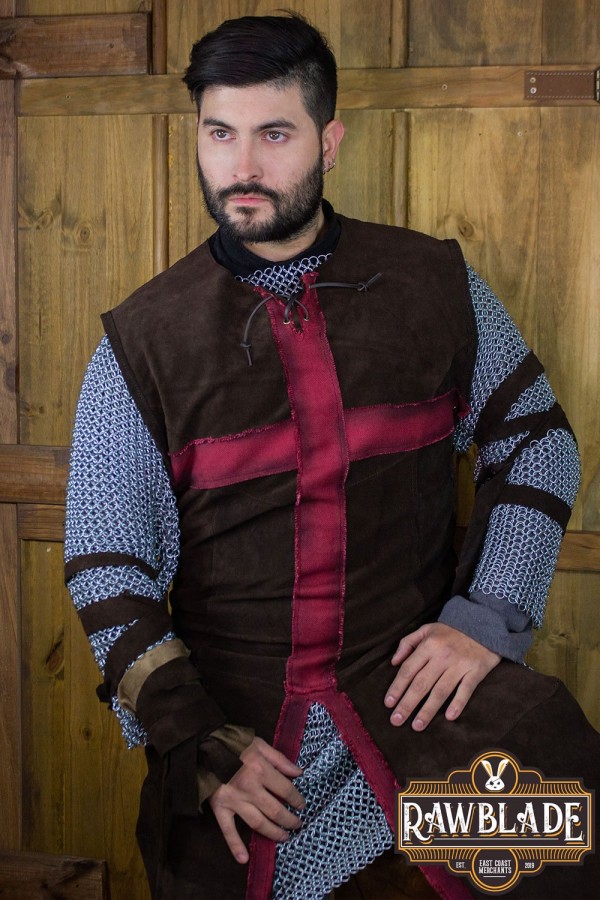 Crussader Knight Tabard - Brown/Red