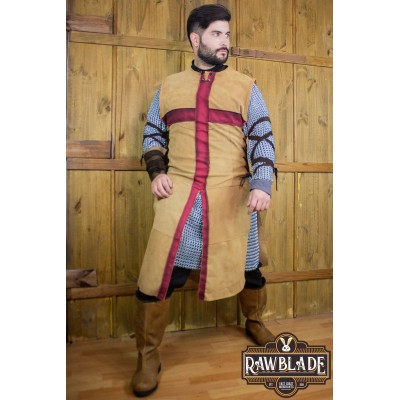 Crussader Knight Tabard - Light Brown/Red