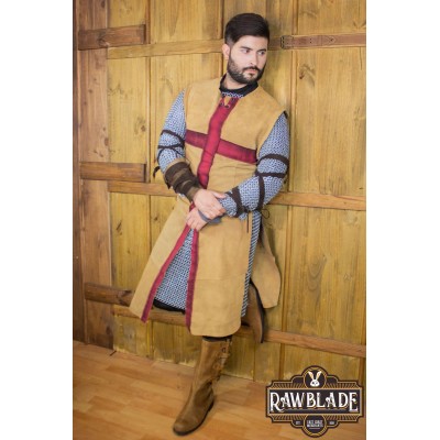Crussader Knight Tabard - Light Brown/Red