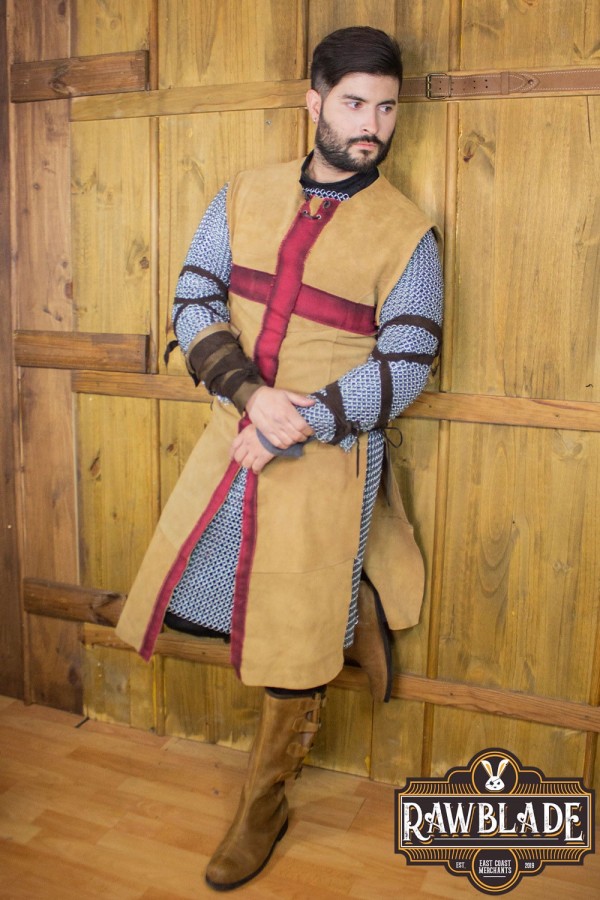 Crussader Riddertabard - Lichtbruin/Rood