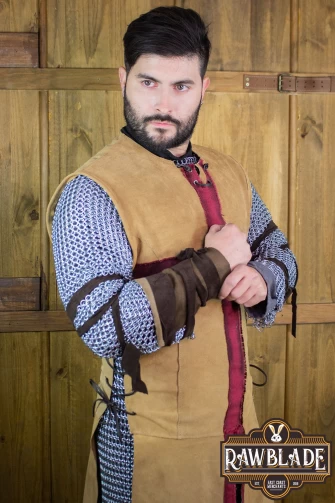 Crussader Knight Tabard - Light Brown/Red