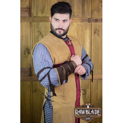 Crussader Knight Tabard - Light Brown/Red