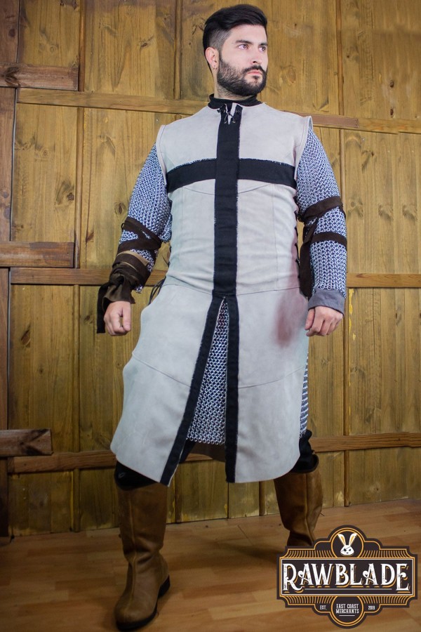 Crusader-riddertabard - grå/sort