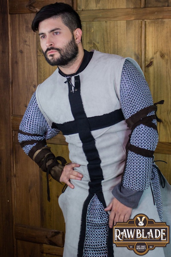Crussader Knight Tabard-Gray/Black