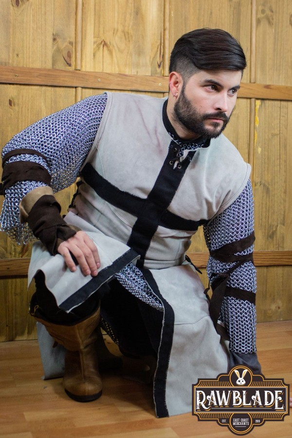 Crussader Knight Tabard - Grå/Svart