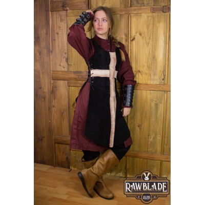Crussader Knight Tabard, Kvinde - Sort/Hvid