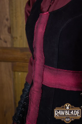 Crussader Knight Tabard, Woman - Black/Red