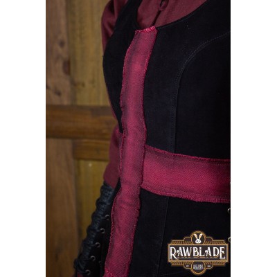Kruisvaardersridder Tabard, Dames - Zwart/Rood