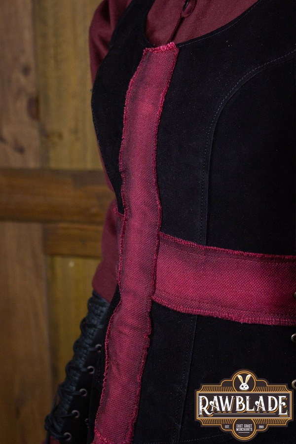 Crussader Knight Tabard, Woman - Black/Red