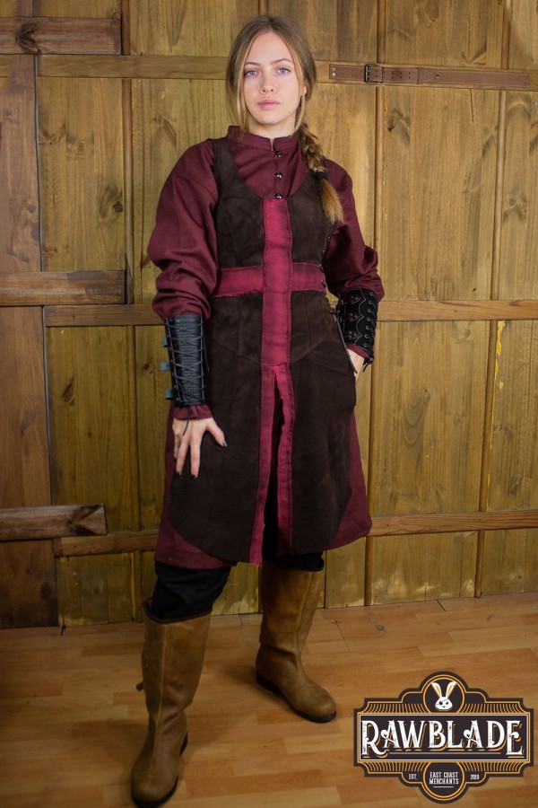 Crussader Knight Tabard, Woman - Brown/Red
