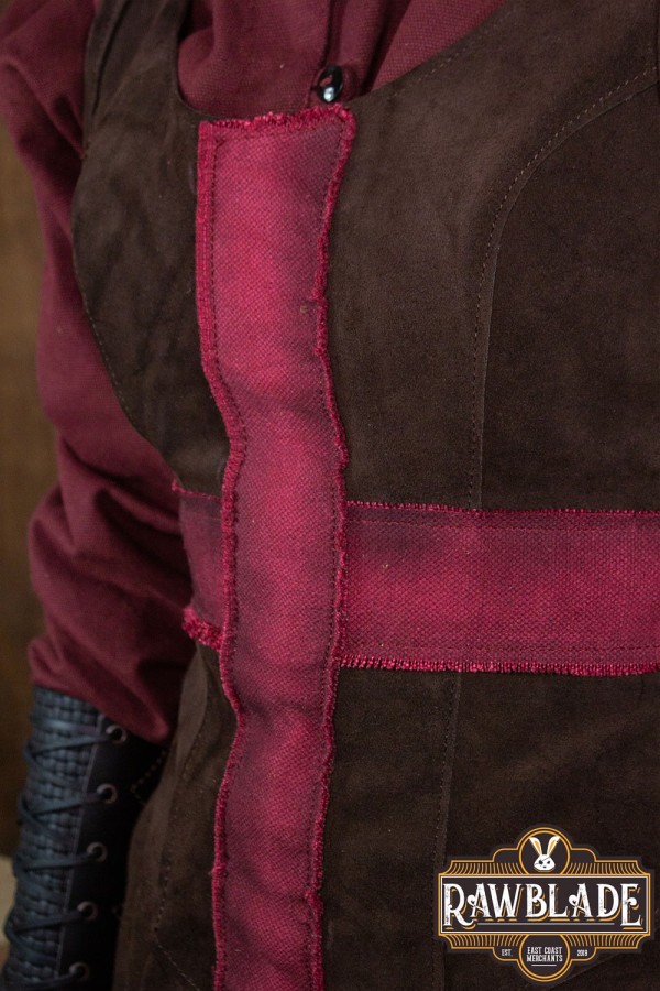 Crussader Knight Tabard, donna - marrone / rosso