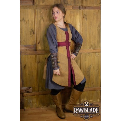 Crussader Knight Tabard, Woman - Light Brown/Red