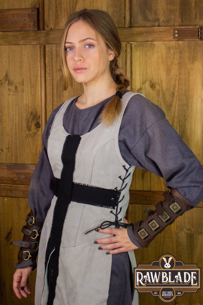 Crussader Knight Tabard, Woman - Gray/Black