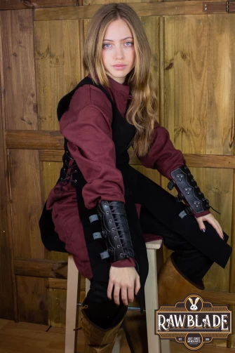 Joanne Splitleather Tabard - Black