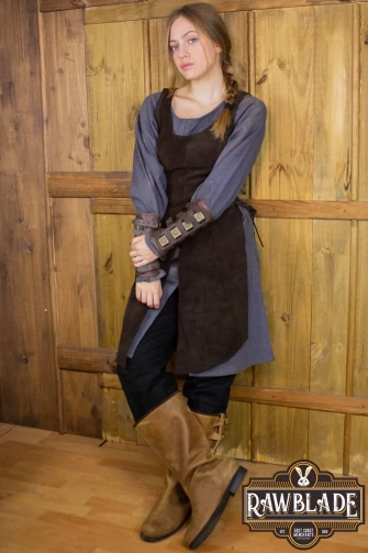 Joanne Splitleather Tabard - Brown