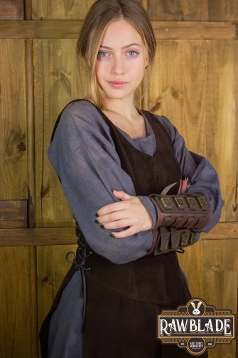 Joanne Splitleather Tabard - Brown