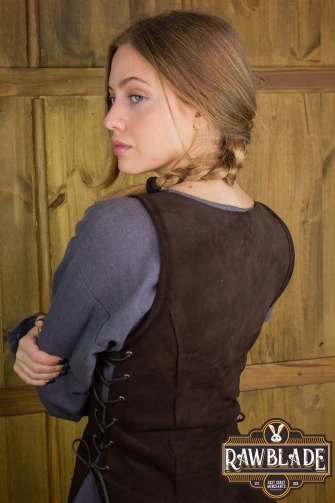 Joanne Splitleather Tabard - Brown