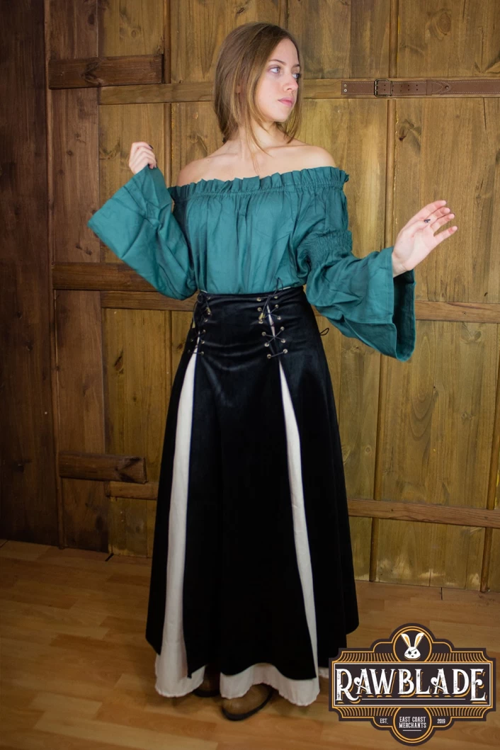 Isabela Deluxe Double Skirt - Black