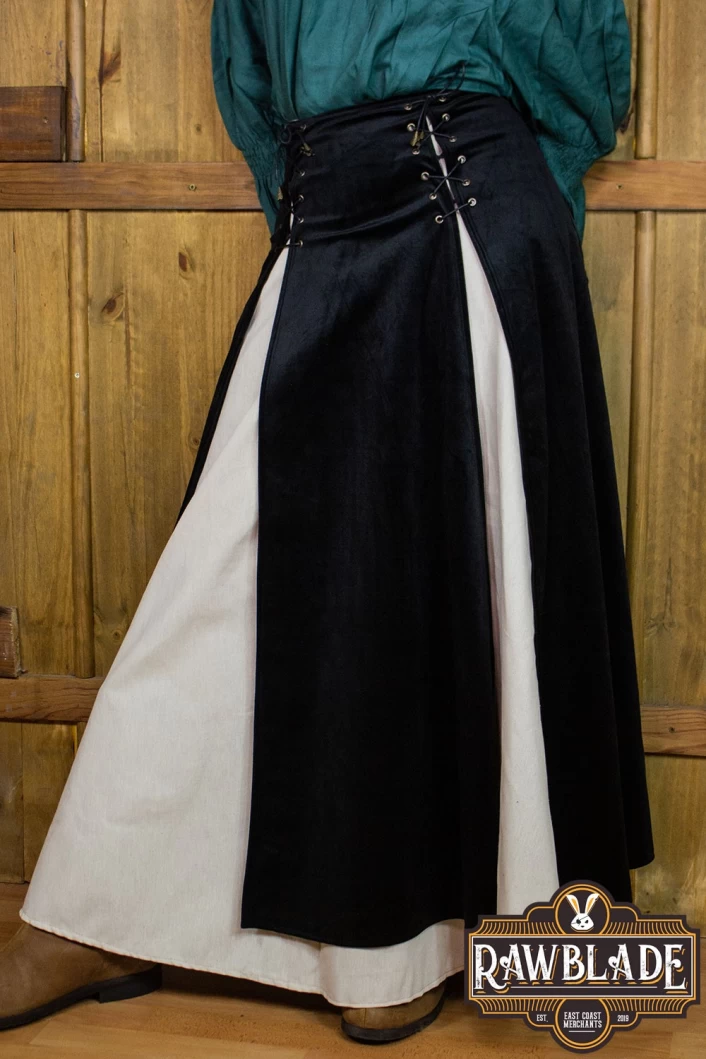 Isabela Deluxe Double Skirt - Black