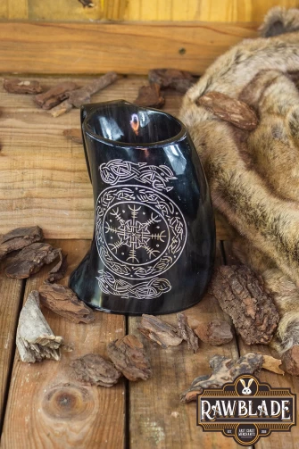 Horn Mug Big Viking Runes