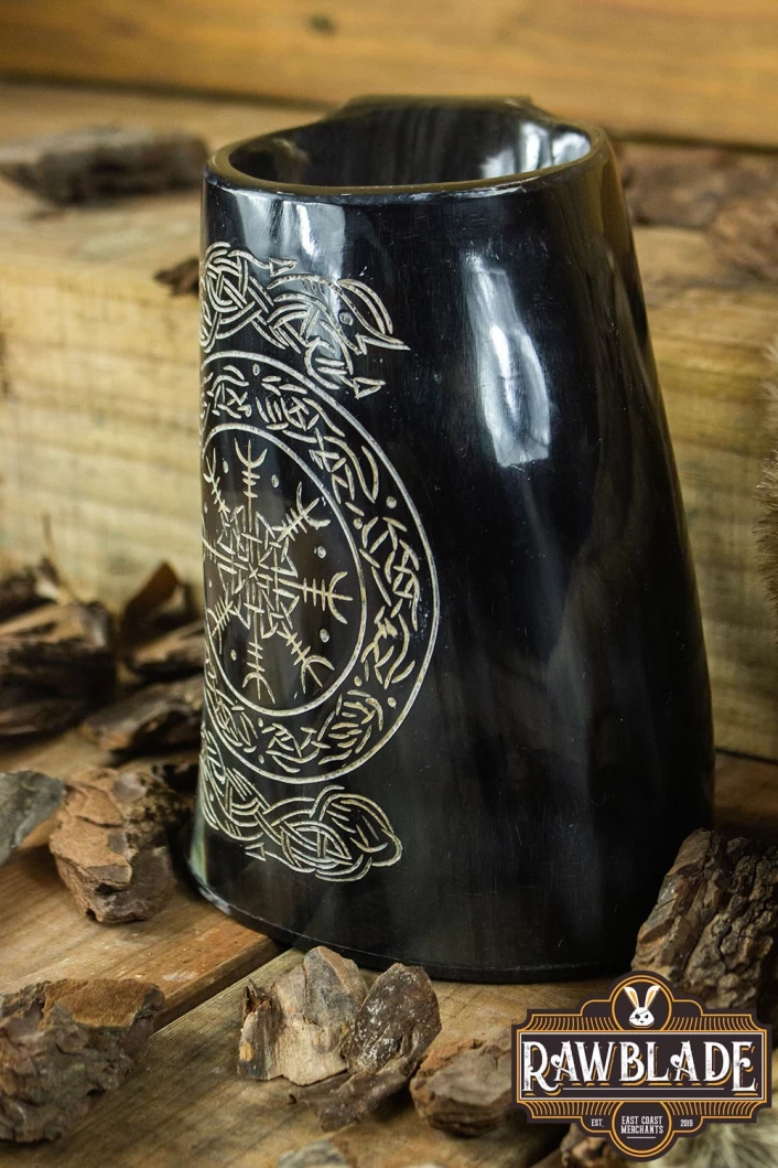 Horn Mug Big Viking Runes