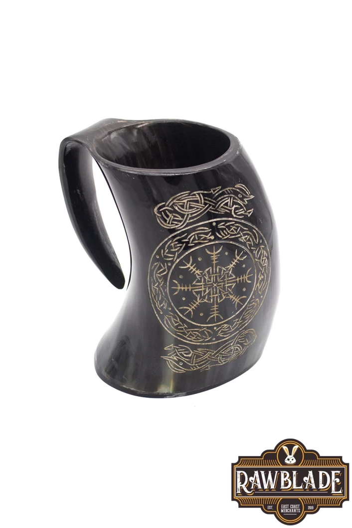 Horn Mug Big Viking Runes