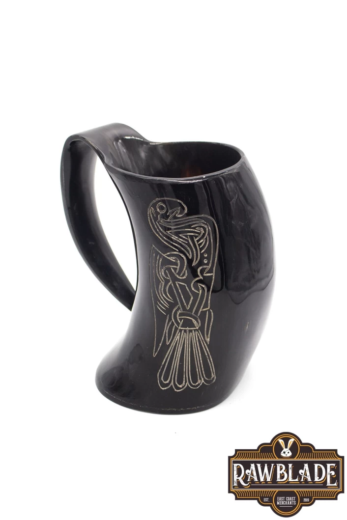 Horn Mug Big Viking Crow
