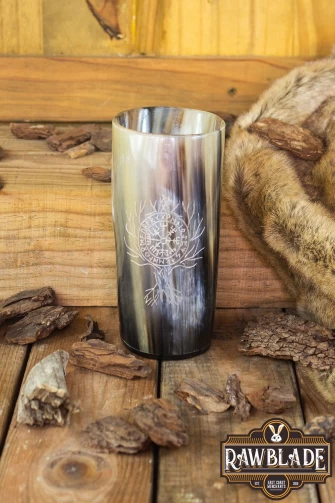 Horn Mug Viking Life Tree