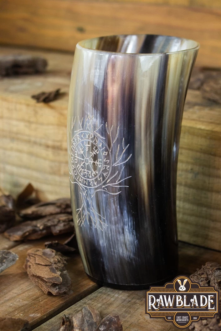 Horn Mug Viking Life Tree