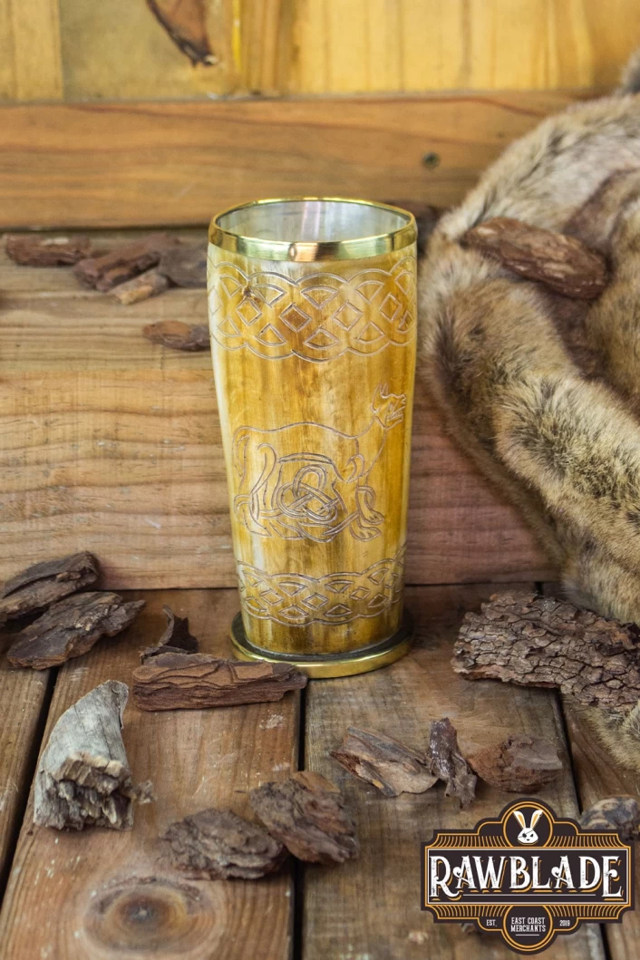 Horn Mug Celtic Dog