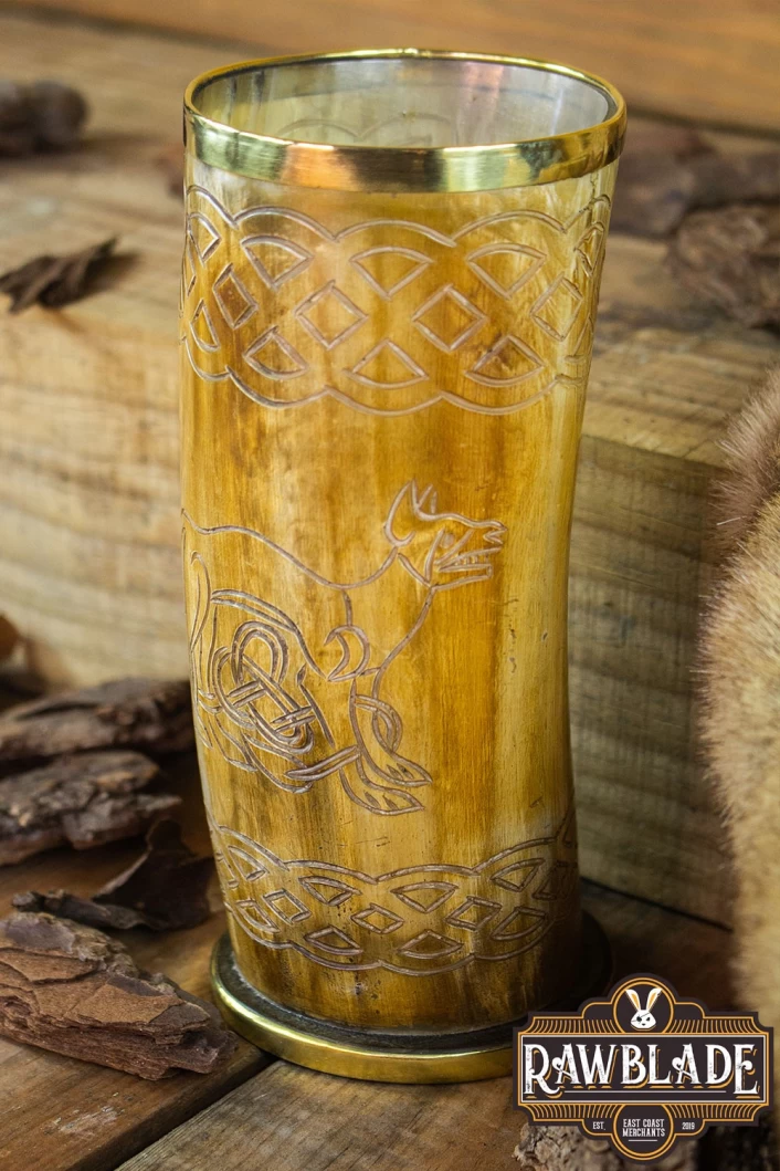 Horn Mug Celtic Dog