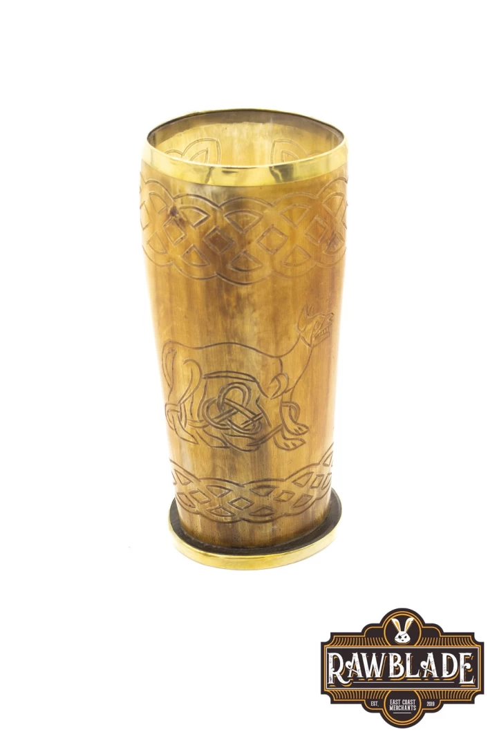 Horn Mug Celtic Dog