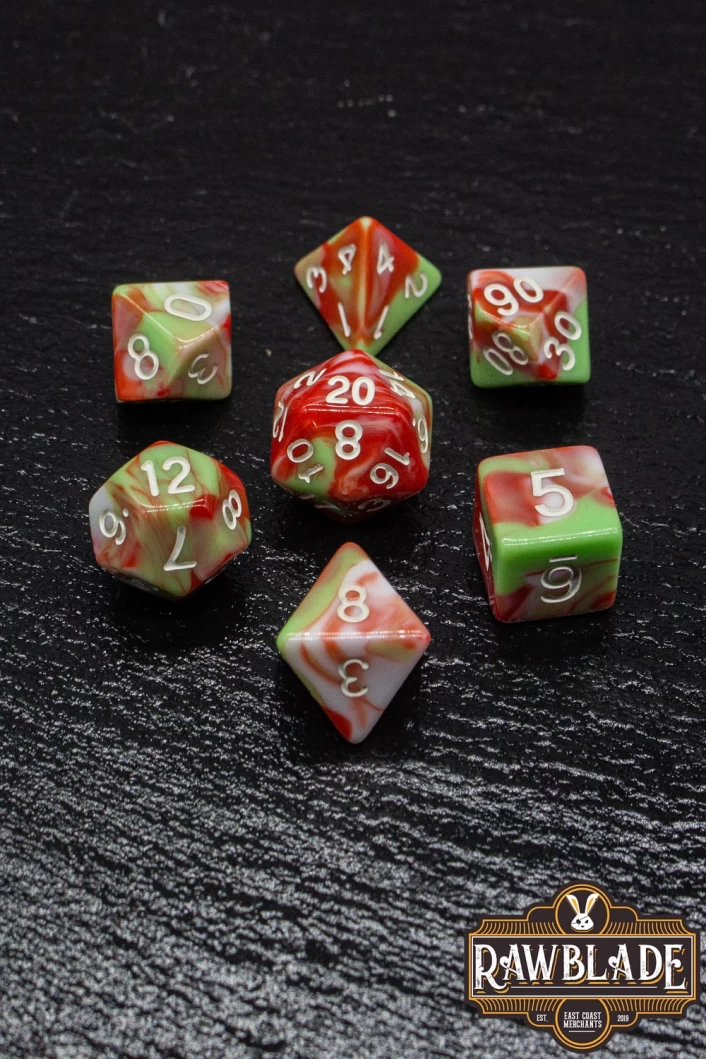 3 Color Blend Dice Set - Red&Green