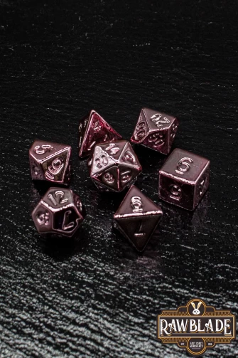 Acrylic Metallic Dice Set - Pink Gold