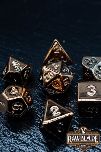 Acrylic Metallic Dice Set - Bronze
