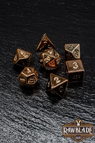 Acrylic Metallic Dice Set - Bronze