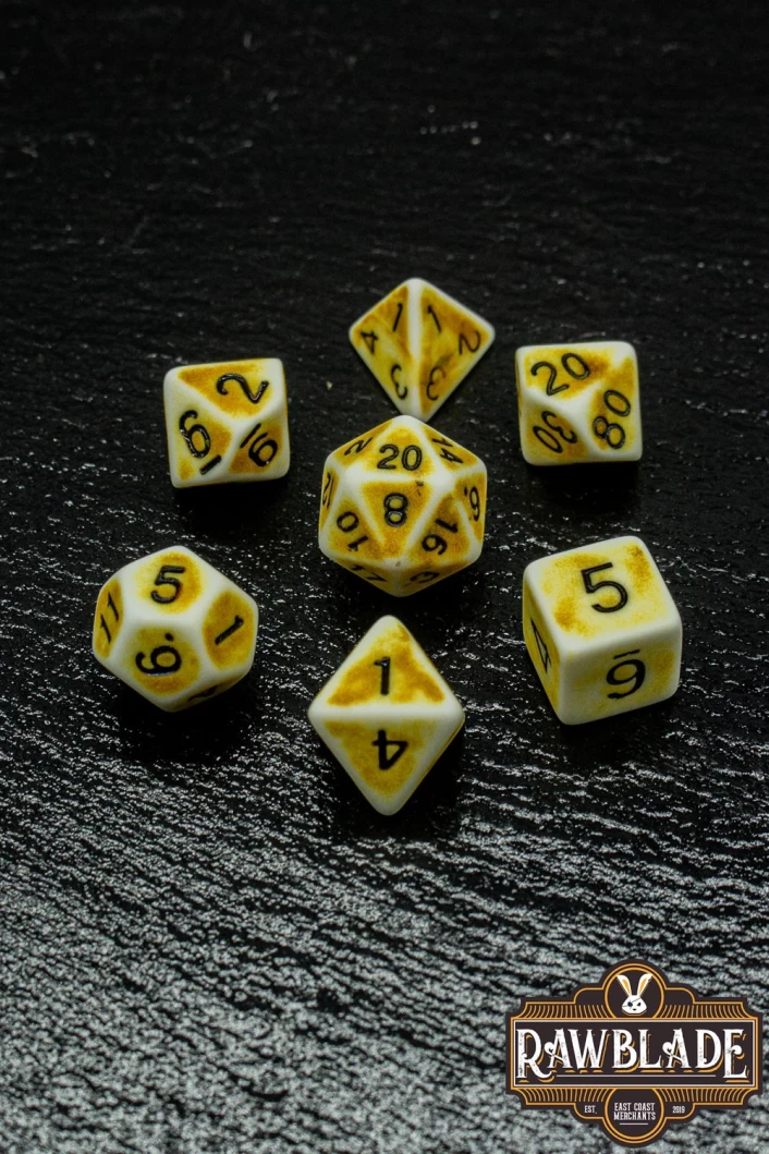 Ancient Dice Set - Yellow