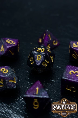 Galaxy Dice Set - Dark Purple