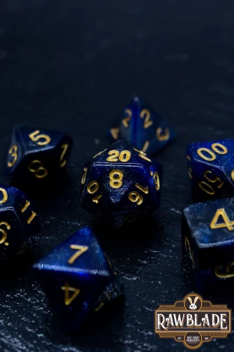 Galaxy Dice Set - Dark Blue