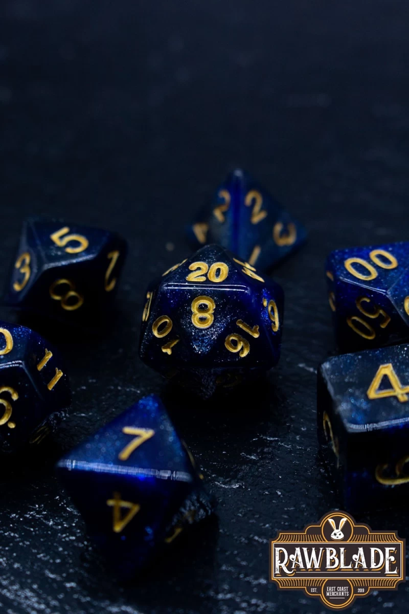Galaxy Dice Set - Dark Blue