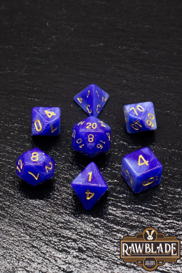 Galaxy Dice Set - Light Blue