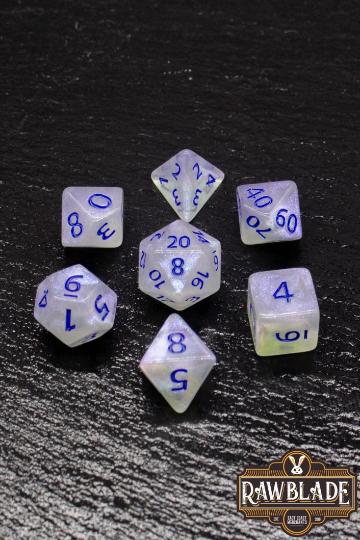 Galaxy Dice Set - White