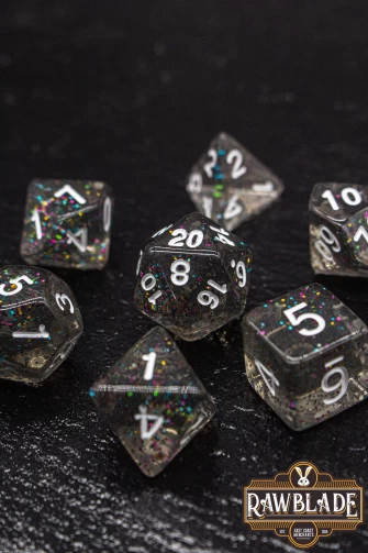 Glitter Dice Set - Rainbow