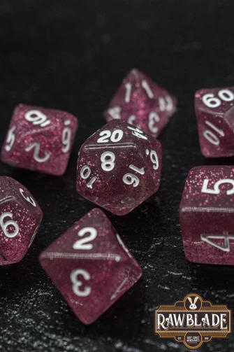 Glitter Dice Set - Purple