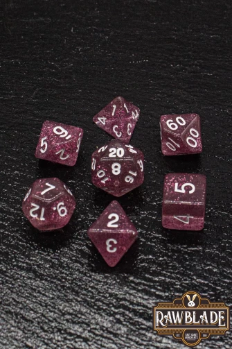 Glitter Dice Set - Purple