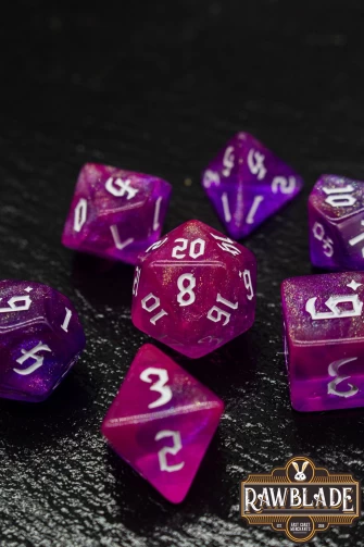 Gothic Galaxy Dice Set - Pink&Purple